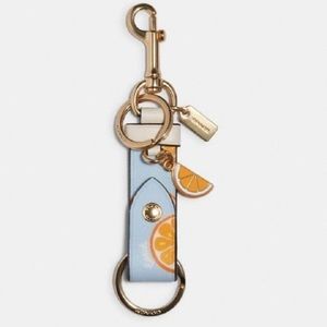 Coach Orange Trigger Key Chain Valet